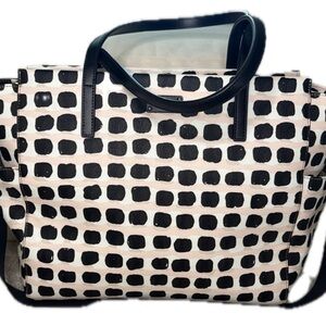 Kate Spade Black and White Polka Dot Tote